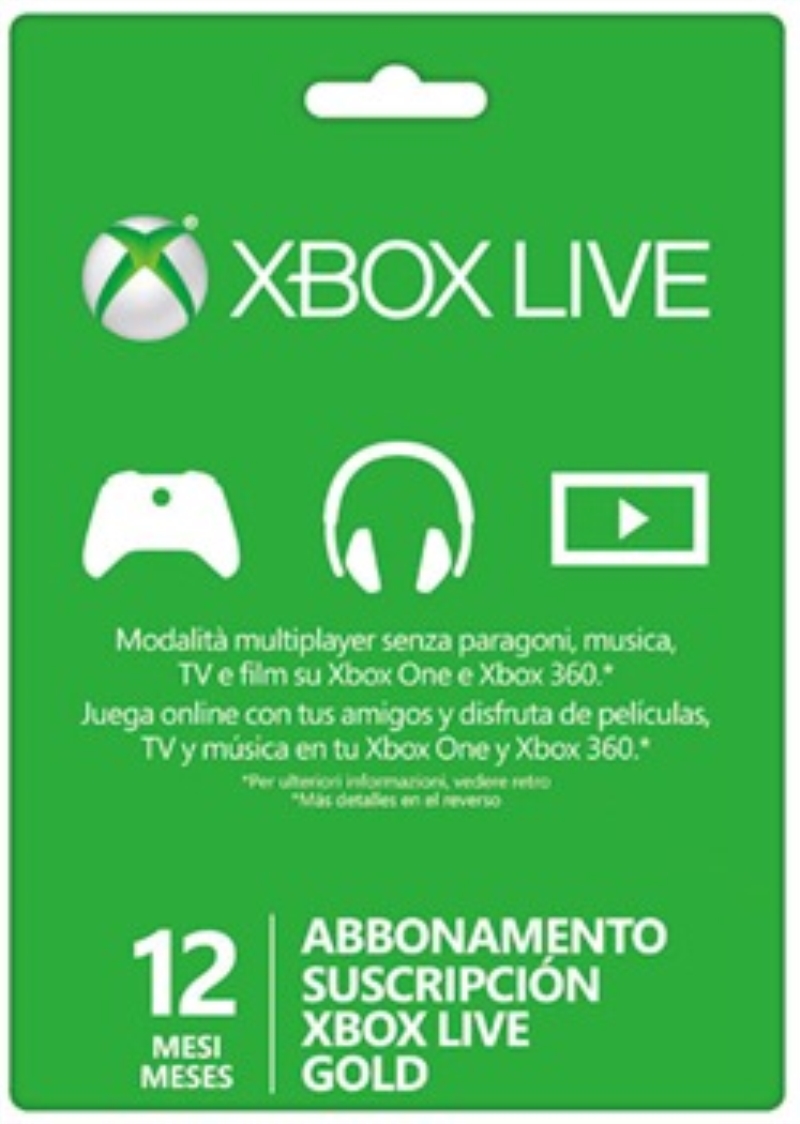 MICROSOFT Xbox Live Gold abbonamento 12 mesi